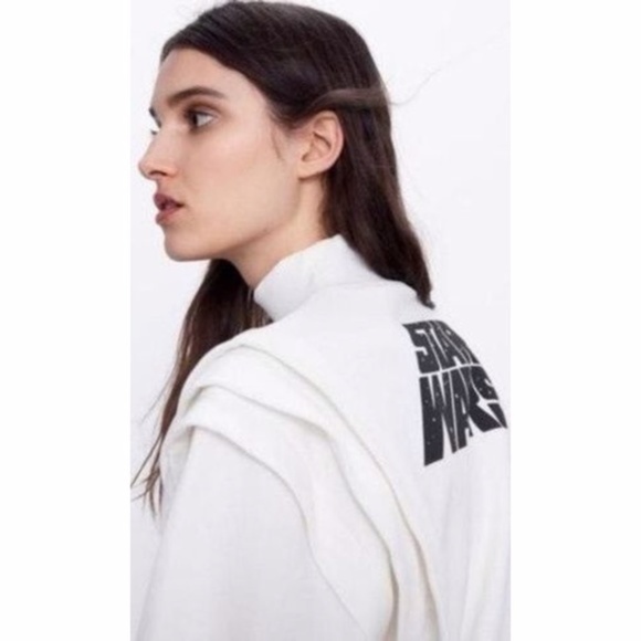 NEW Zara Star Wars Leia Han Solo Mock Neck Sweatshirt Small - Picture 11 of 17